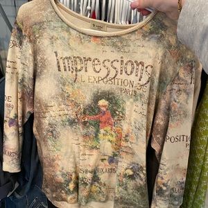 cactus 3/4 length sleeve top